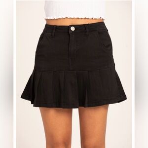 RSQ Womens Pleated Denim Cheer Skirt